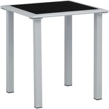  Vrtni stol crno-srebrni 41 x 41 x 45 cm od čelika i stakla | shoptok.hr