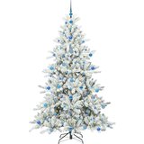 vidaXL Umjetno božićno drvce s nogom with LEDs s stalakom 210cm PVC | shoptok.hr