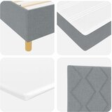 Box Postelja z vzmetnico z vzmetnico Svetlo siva 140 x 200 cm blago, (5000126015) | Shoptok.si