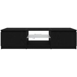 TV ormarić s LED svjetlima crni hrast 140x40x35 5 cm konstruirano drvo | shoptok.hr