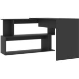  Kutni radni stol sivi 200 x 50 x 76 cm od konstruiranog drva | Eponuda.com