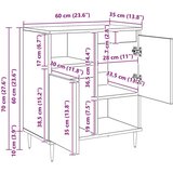  Stranske omare 3 pcs Star les 180 x 35 x 70 cm Konstruiran les | Shoptok.si