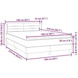 Box spring postelja z vzmetnico črna 160x210 cm žamet, (21791561) | Shoptok.si