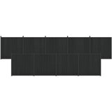 vidaXL Panel ograde 9 kom. 1580 x 186 5 cm WPC i aluminij Crna - Crna 1564 x 186 cm | shoptok.hr