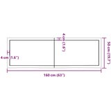  Zidna polica tamnosmeđa 160x50x(2-4) cm od obrađene hrastovine | shoptok.hr