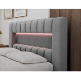 ELTAP Sivi tapecirani bračni krevet s prostorom za odlaganje s podnicom 180x200 cm Lamica – | shoptok.hr