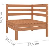  Vrtni dvosjed od masivne borovine smeđa boja meda | shoptok.hr