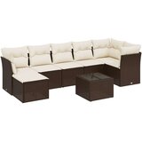 vidaXL 8-dijelni set vrtnih sofa s jastucima smeđi od poliratana | shoptok.hr