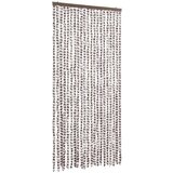  Zastor protiv muha Smeđesiva i bijeli 90 x 200 cm od šenila | shoptok.hr
