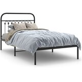  The Living Store Kovinski posteljni okvir z vzglavjem črn 100x190 cm - Posteljni Okvir, (21495743) | Shoptok.si
