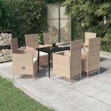  7-dijelni vrtni blagovaonski set s jastucima bež | Eponuda.com