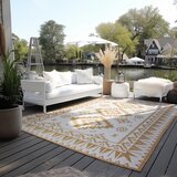 Elle Decoration Oker rumena/kremno bela zunanja preproga 120x170 cm Gemini – | Shoptok.si
