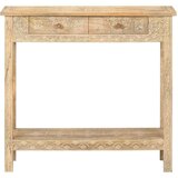 vidaXL Konzolna mizica 80x35x74 cm trden mangov les | Shoptok.si