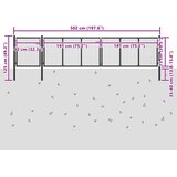  Vrtna vrata čelična 500 x 75 cm antracit | Eponuda.com