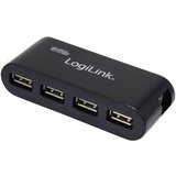 Logilink USB 2.0 hub 4-port with power supply black, UA0085
