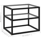  Konzolni stol prozirni 50 x 40 x 40 cm od kaljenog stakla | shoptok.hr