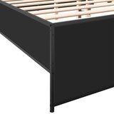  Okvir kreveta crni 120 x 200 cm od konstruiranog drvo i metal | Eponuda.ba