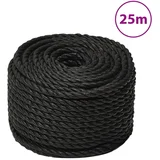 vidaXL Delovna vrv črna 16 mm 25 m polipropilen