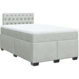 Box spring krevet s madracem svjetlosivi 120x200 cm baršunasti | shoptok.hr