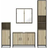  4-dijelni set kupaonskog namještaja boja hrasta sonome drveni | shoptok.hr