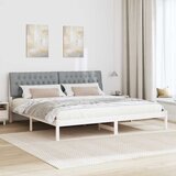  Krevetni okvir s tapiciranim uzglavljem Bijelo 200 x 200 cm | shoptok.hr
