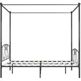  Okvir za krevet s nadstrešnicom sivi metalni 180 x 200 cm | shoptok.hr