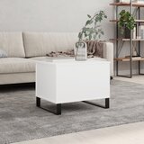 vidaXL Klubska mizica bela 60x44,5x45 cm inženirski les Cene