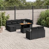 vidaXL 11-dijelni set vrtnih sofa od poliratana s jastucima crni | shoptok.hr