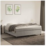  Box spring postelja z vzmetnico svetlo siva 180x200 cm žamet | Shoptok.si