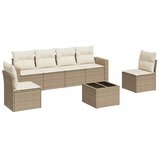  7-dijelni set vrtnih sofa od poliratana s jastucima bež | shoptok.hr