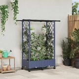  Povišeni krevet s mrežom i krovom Siva 122 5 x 40 x 127 cm PP - Siva 122 5 x 40 x 133 cm s ravnim krovom (2 bočna mreža) na kota | shoptok.hr