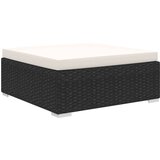  8-dijelna vrtna garnitura od poliratana s jastucima crna - Crno-bijelo 8 | shoptok.hr