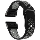  Silikonska narukvica za Garmin Fenix 5/Garmin Forerunner 935 22mm Two-tone - Black / Grey | Eponuda.ba