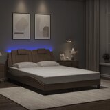 Furnova Posteljni okvir z LED lučkami kapučino 120x200 cm umetno usnje, (21937763) Cene