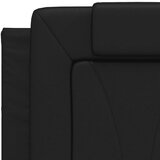 vidaXL Posteljni okvir z vzglavjem črn 140x200 cm umetno usnje | Shoptok.si