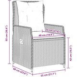  7-dijelni vrtni blagovaonski set s jastucima crni od poliratana | shoptok.hr