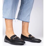 Gemre Black elegant loafers with a gold ornament and rhinestones Kalisa | Shoptok.si