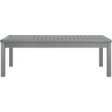 Maison Chic Klubska mizica - kavna mizica - Nizka mizica 100x50x33 cm siv trden akacijev les, (21755309) | Shoptok.si