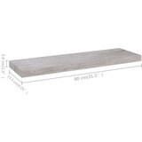 vidaXL plutajuće zidne police 4 kom boja betona 80 x 23,5 x 3,8 cm MDF | shoptok.hr