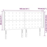  Uzglavlje s ušima svjetlosivo 183x16x118/128 cm baršunasto | shoptok.hr