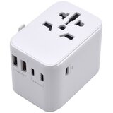 Ewent potovalni polnilec EW1470, univerzalni, eu/usa/uk/aus/cn/it, 2x usb-a, 3x usb-c, bel | Shoptok.si