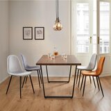 Bessagi Home stol lio, svetlo siva, žamet | Shoptok.si