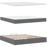  Otomanski krevet s madracem i LED tamnosivi 160x200cm tkanine | shoptok.hr