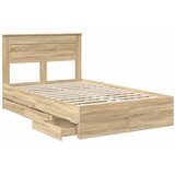  Krevetna konstrukcija s ladicama Sonoma hrast 120 x 190 cm | Eponuda.ba