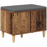  Klupa za hodnik s jastukom s vratima Staro drvo 60 x 38 x 46 cm | shoptok.hr