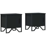 vidaXL Noćni ormarići 2 kom crni 40 x 30 x 40 cm od iverice | shoptok.hr