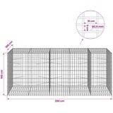  Gabion s žicom debljine 3,5 mm i mrežom 5x10 cm 250x100x100 cm | shoptok.hr