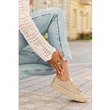 Lee Cooper Patterned Women's Platform Sneakers With Weaving | Shoptok.si