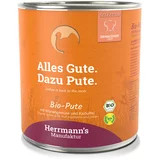 Herrmanns Varčno pakiranje Herrmann´s Menu brez žitaric 24 x 800 g - Bio puran z bio korenasto zelenjavo in bio krompirjem