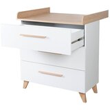 Roba Bijela dječja komoda u dekoru hrasta s promjenjivim stolom 88,5x99x76 cm Léon – | shoptok.hr